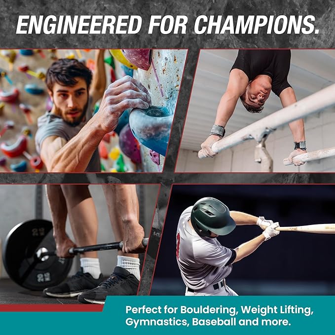 Climbing Chalk - Competition-Grade Gym Chalk for Rock Climbing, Bouldering, Gymnastics, Weightlifting - Magnesium Carbonate Lifting Chalk, 60/40 Chunk & Powder Blend, No Additives - 200g