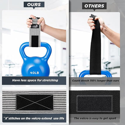 IPOW 18'' Professional Wrist Wraps for Weightlifting 2 Pack(IPF Approved), Heavy Duty Gym Wrist Straps for Working Out, Weight Lifting Wrist Brace for Men & Women, Wrist Support with Thumb Loop