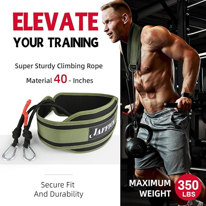 Jaffick Dip Belt with Steel Chain for Weightlifting