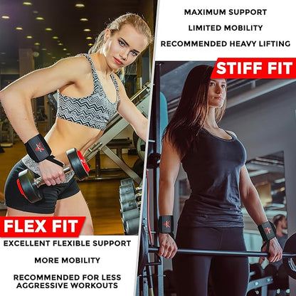 Alpha Sports Wrist Wraps for Weightlifting,Gym Exercise,Adjustable,Durable for Crossfit,Powerlifting, Bodybuilding, and Fitness Workouts,Enhanced Stability for Lifting,Training
