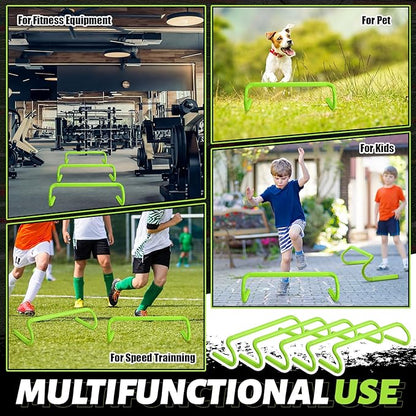 Wettarn 10 Pcs Speed Agility Training Hurdles Detachable