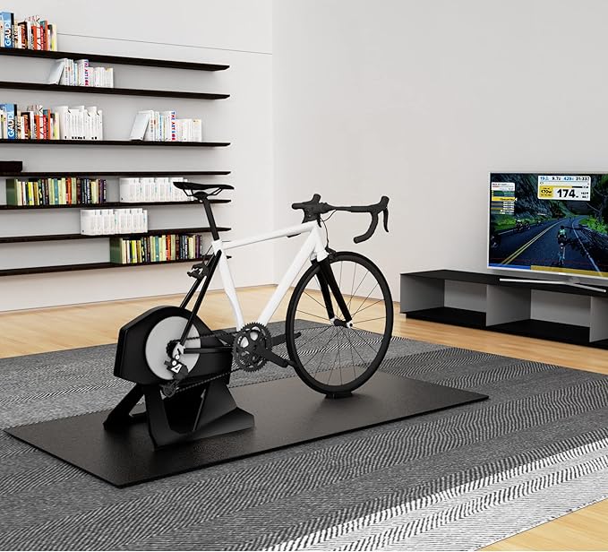 Bike Mat Compatible with Peloton Bike Elliptical Treadmill Mat 6mm Thick,