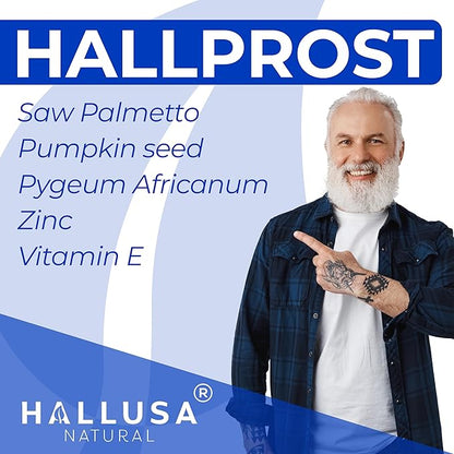 Próstata Inflamada - Prostatitis - Pastillas para la próstata - HALLPROST 60 CAPSULAS