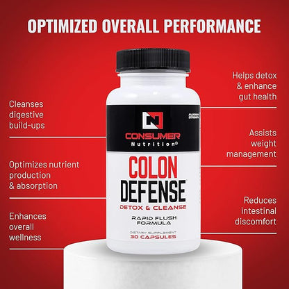 Digestive Supplements - Colon Cleanse Detox for Optimal Liver, Gut & Digestion Bowel Cleanse - Cascara Sagrada, Senna Leaf, & Psyllium Husk Capsules 30 Capsules
