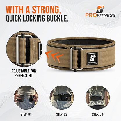 Weightlifting Belt for Men & Women - 4''