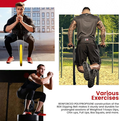 RDX Dip Belt for Weight Lifting 36 Inch 6” Padded