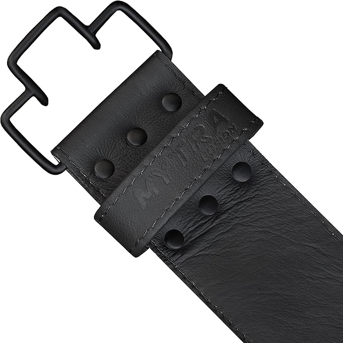 Mytra Fusion Weight Lifting Belt Power Lifting Back 100% Leather 600 Lbs.