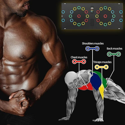 Push Up Board Exercise & Fitness Portable Foldable Strength Training Pushup Stands Home Workout Equipment Multi-Functional Fitness Floor Chest Muscle Exercise for Man and Women