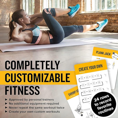 NewMe Fitness Bodyweight Workout Cards, Instructional Fitness Deck for Women & Men, Beginner Fitness Guide to Training Exercises at Home or Gym (Bodyweight, Vol 2)