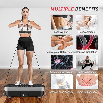 soges Vibration Plate Exercise Machine, Vibrating Exercise Equipment for Whole Body, Vibrate Plate for Home Fitness Workout, Weight Loss, Training