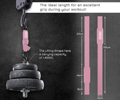 Breaking Limits Gym Straps Weight Lifting Wrist Wraps Bundle – Workout Lifting Straps for Deadlift – Wrist Straps for Weightlifting Men & Women - Muñequeras Para Gym