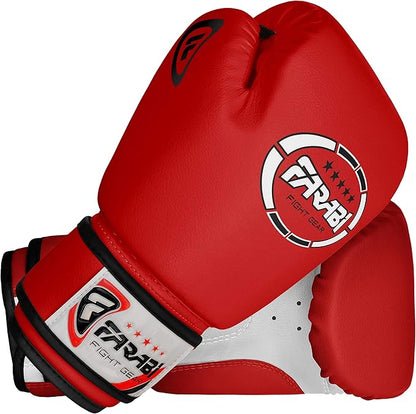 Farabi Sports Kids Boxing Gloves 4, 6, 8-oz Boxing Gloves for Kids Junior Boxing Gloves Youth Boxing Gloves Boys and Girls Boxing Training Gloves for MMA Muay Thai & Punching Bag