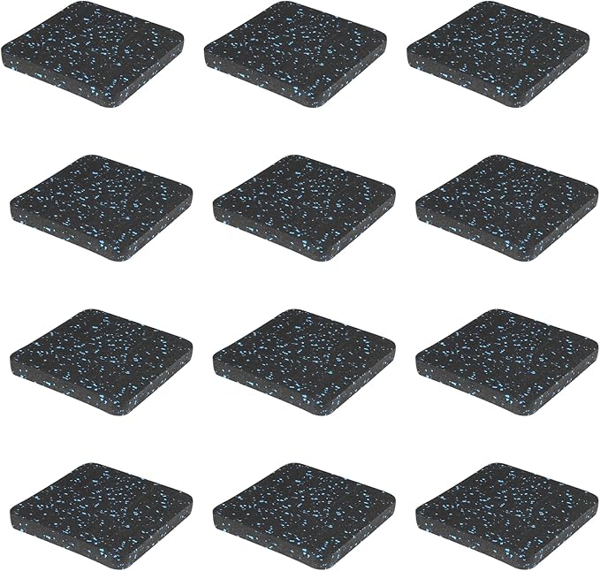 Protect Your Floors with High-Density Rubber Treadmill Mat 12, 3.94" 3.94" x 3.94" x 0.5" Exercise