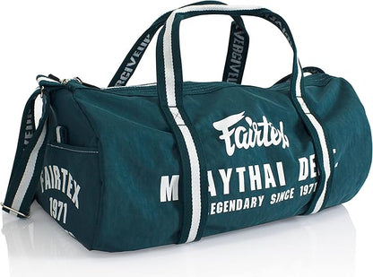 Fairtex BAG9 Retro Style Barrel Bag Thai Boxing Heavy Gym Bag Myay Thai MMA (Green)