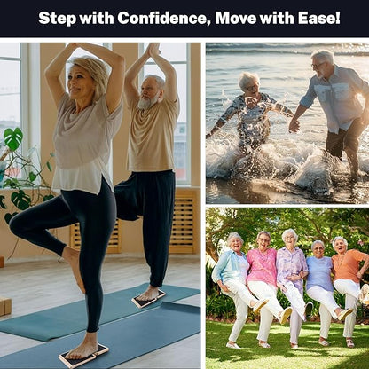 Adjustable Ankle Balance Board with 2 Sidekick Ankle Boards and 6 Balance Bars, Versatile Ankle Strengthener for Stability, Rehab & Pain Relief