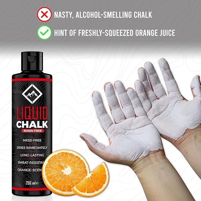 SURVIVOR Liquid Chalk – Gym Chalk for Weightlifting, Rock Climbing, Bouldering, Gymnastics, Pole Grip, & More - Lifting Chalk & Climbing Chalk for Dry Hands