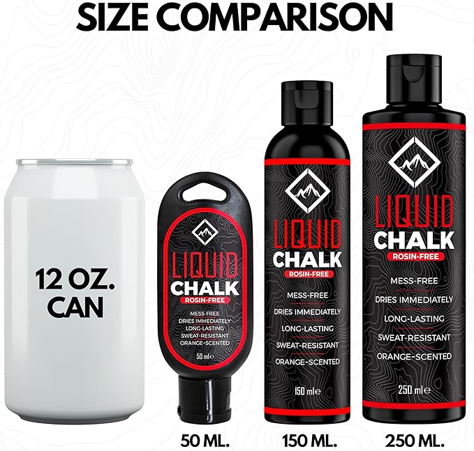 SURVIVOR Liquid Chalk – Gym Chalk for Weightlifting, Rock Climbing, Bouldering, Gymnastics, Pole Grip, & More - Lifting Chalk & Climbing Chalk for Dry Hands