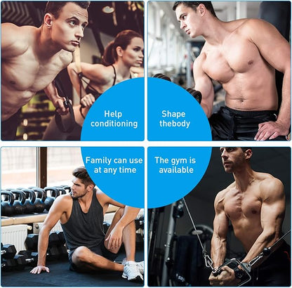 DIY Straight Bar, Bicep Pull With Soft Hand Grips - Weight Machine Accessories for Home Gym Workout