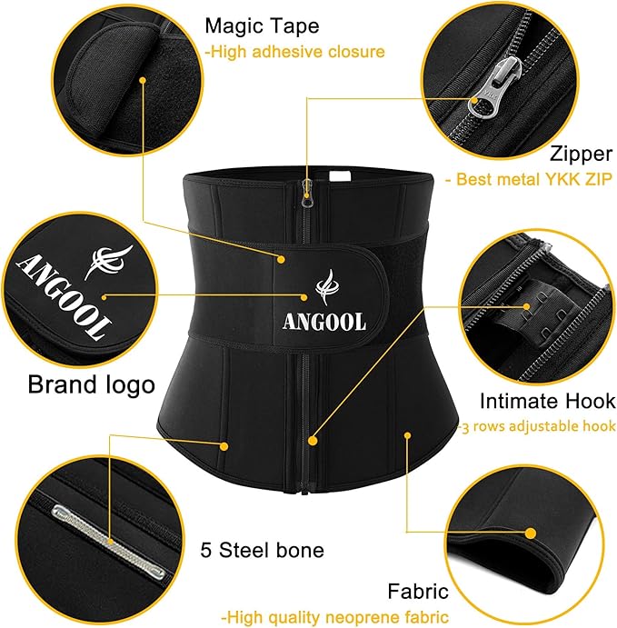 Neoprene Waist Trainer for Women, Corset Sauna Sweat Workout Waist Trimmer Belt