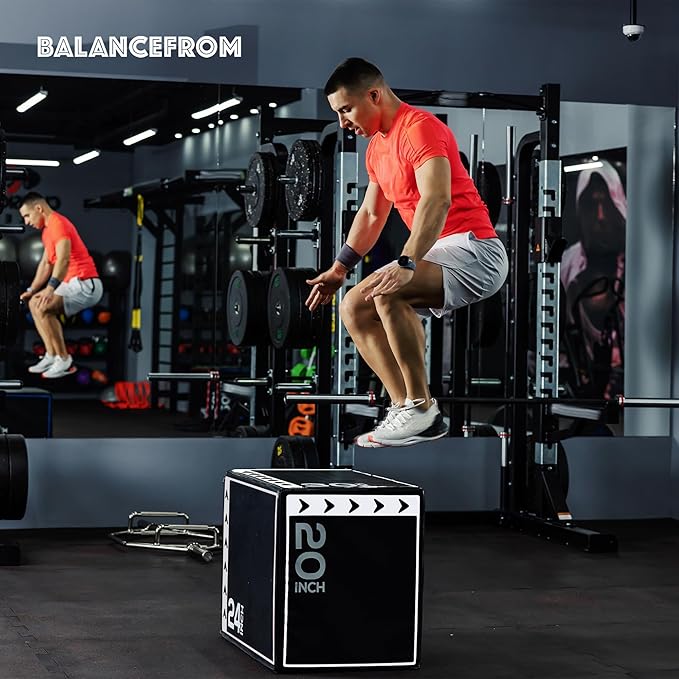 BalanceFrom Plyo Jumping Exercise Box, Home Gym Workout Trainer, Multiple Options