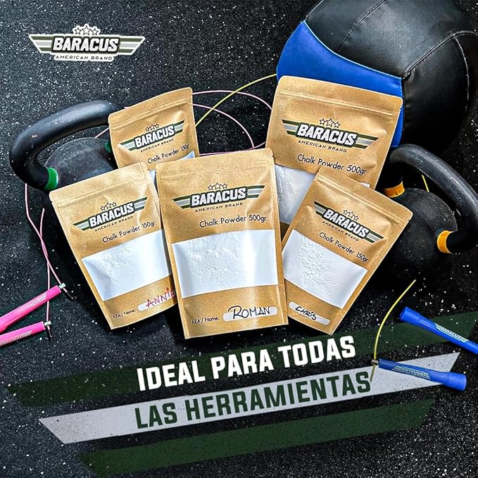 BARACUS Chalk Bag - Premium Gym Chalk for Climbing & Lifting Chalk, Gymnastics, Weightlifting, Crossfit, Pool Dance, Training and Improve Your Hand Grip