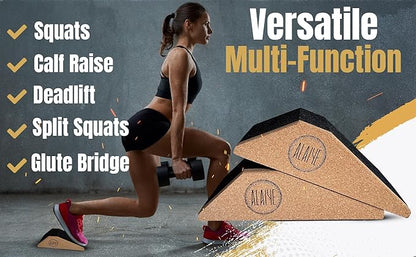 Squat Wedge Blocks - Pack of 2 Non-Slip 30 Day
