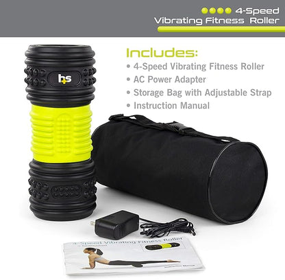 HealthSmart 4-Speed Vibrating Exercise Roller Foam FSA/HSA Eligible