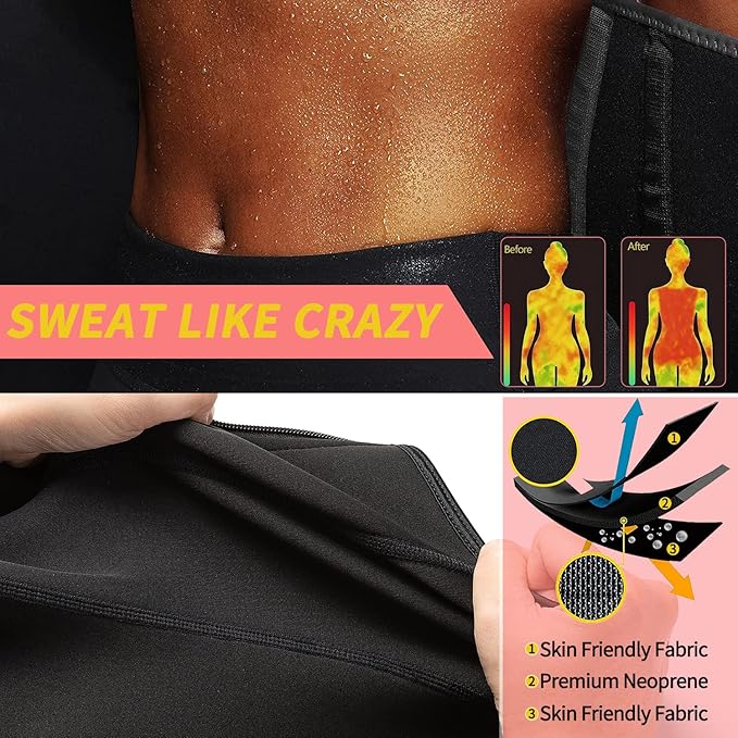 KIWI RATA Neoprene Sauna Waist Trainer Corset Sweat Belt for Women Compression Cincher Band Workout Fitness Back Support
