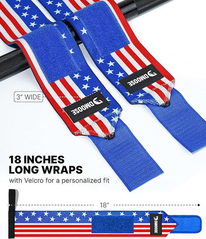 DMoose Fitness Wrist Wraps for Weightlifting - IPL Approved Premium Lifting Straps with Thumb Loops for Powerlifting, Bodybuilding & Weight Lifting, Compression Gym Wrist Support for Working Out