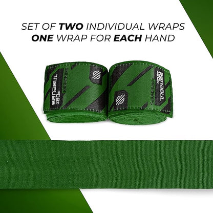 Sanabul Elastic 180 inch Boxing Hand Wraps for Boxing Gloves Muay Thai Kickboxing MMA Wraps for Men & Women