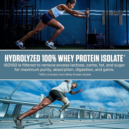 Dymatize ISO100 Hydrolyzed Protein Powder, 100% Whey Isolate, 25g of Protein, 5.5g BCAAs, Gluten Free, Fast Absorbing, Easy Digesting, Fruity Pebbles, 5 Pound