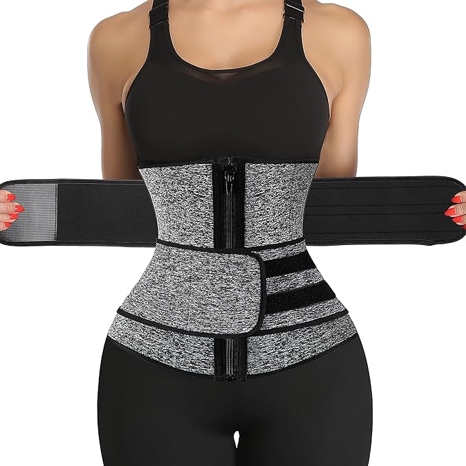 KIWI RATA Neoprene Sauna Waist Trainer Corset Sweat Belt for Women Compression Cincher Band Workout Fitness Back Support