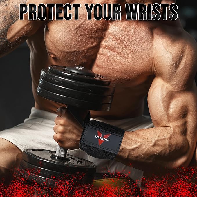 Alpha Sports Wrist Wraps for Weightlifting,Gym Exercise,Adjustable,Durable for Crossfit,Powerlifting, Bodybuilding, and Fitness Workouts,Enhanced Stability for Lifting,Training