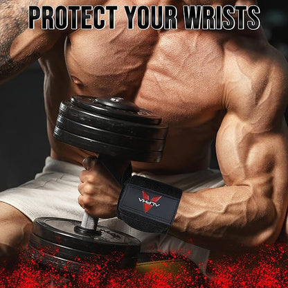 Alpha Sports Wrist Wraps for Weightlifting,Gym Exercise,Adjustable,Durable for Crossfit,Powerlifting, Bodybuilding, and Fitness Workouts,Enhanced Stability for Lifting,Training