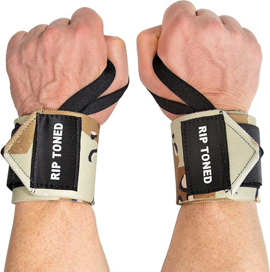 Rip Toned 18” Wrist Wraps - Wrist Straps for Weightlifting - Lift Better, Protect Wrist Pain - Adjustable, Durable, Machine Washable - Wrist Wraps for Weightlifting - USPA Endorsed for Men & Women