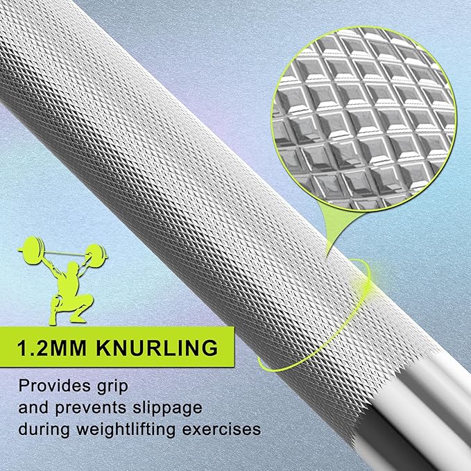 Olympic Barbell Bar EZ Curl Bar Weightlifting Barbell 2 Inch