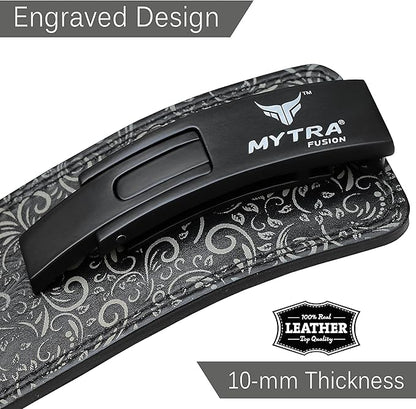 Mytra Fusion Weight Lifting Belt for Men and 10MM Thick 4" wide 100% Genuine