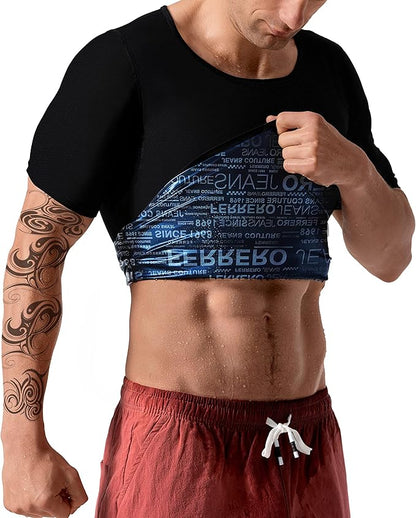 Men Sauna Shirt Sweat Suit Slimming Vest Workout