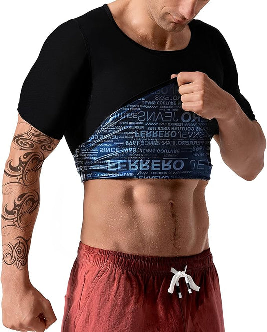 Men Sauna Shirt Sweat Suit Slimming Vest Workout