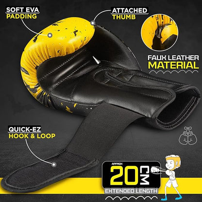 WYOX Kids Boxing Gloves 4oz 6oz 8oz – Youth Punching Gloves for Boys & Girls Ages 3–15 – Sparring Gloves for Punching Bag, Kickboxing, Muay Thai, MMA – Boxing Gloves for Kids Training Set