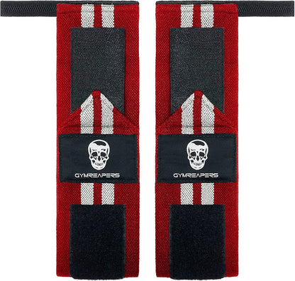 Gymreapers Weightlifting Wrist Wraps (IPF Approved) 18" Professional Quality Wrist Support with Heavy Duty Thumb Loop - Best Wrap for Powerlifting Competition, Strength Training, Bodybuilding