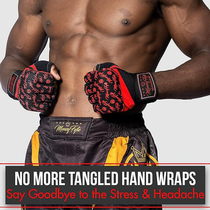 Quick Gel Boxing Wraps Under Boxing Gloves - Kickboxing MMA Muay Thai - Fist, Knuckle, Wrist Wrap Protection Inner Glove Hand Wraps - Men Women Kids
