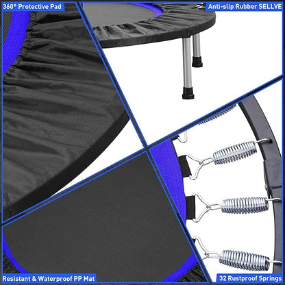 HYD-Parts 40" Foldable Mini Trampoline for Adults and 330lbs