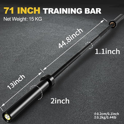 POWER GUIDANCE Chrome Olympic Barbell Bar 2 Inch 4ft/5ft/6ft