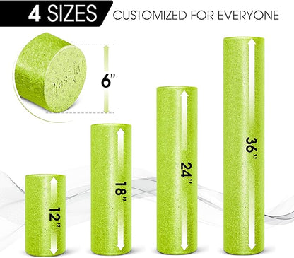 Yes4All High-Density Foam Roller for Back Pain Relief 12, 18, 18, 24, 24, 36 36 inch