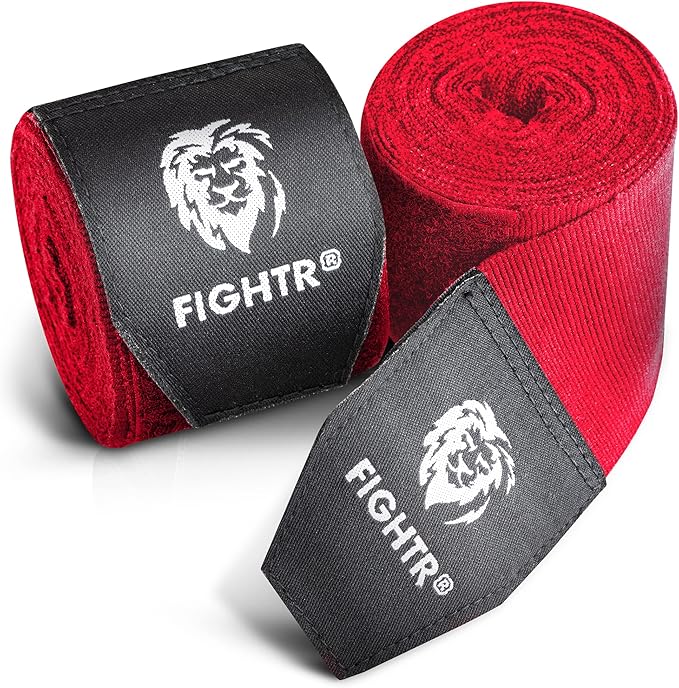 FIGHTR® Boxing Handwraps 160 inches semi-Elastic Hand Wraps with Thumb Loop for Boxing, MMA, Muay Thai & Martial Arts