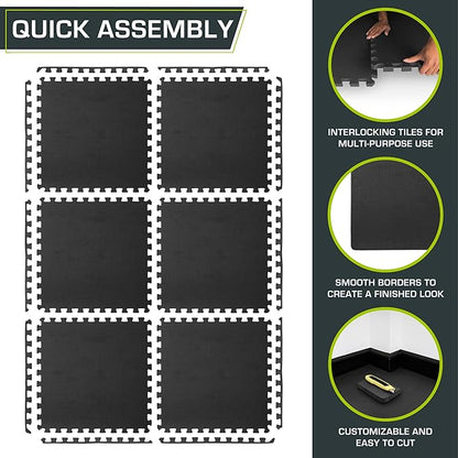 ProsourceFit Extra Thick Puzzle Exercise Mat ¾” and 1"