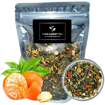 Pure And Easy Tea, Detox Delight, 30 Day Detox, Supports Healthy Slimming, Liver, Gut & Colon Cleanse, Advanced Full Body Blend, 100g/3.5oz
