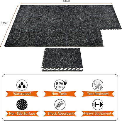 Sivan Fitness 1/2" Thick Rubber Top High-Density EVA