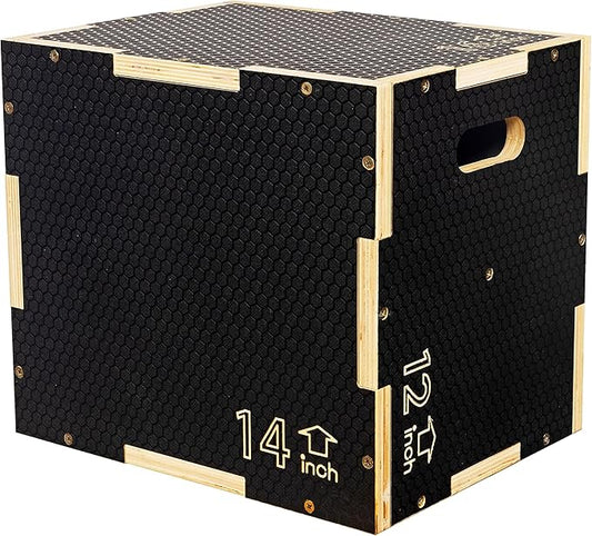 Signature Fitness 3 in 1 Non-Slip Wooden Plyo